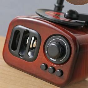 Boîte à musique rétro en bois, phonographe pour maison, Table classique