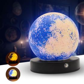 Moon Lamp 3D Printed LED Night Light, Dimmable, USB Rechargeable
